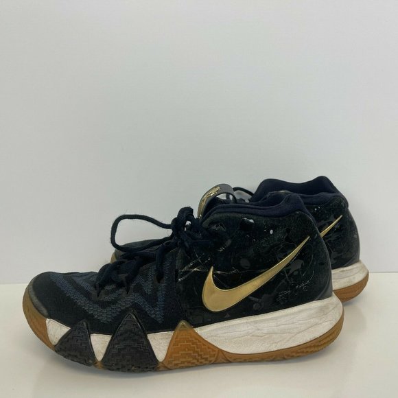 Nike Kyrie 4 Basketball Shoes Pitch Blue Metallic Gold Mens Size 8 - Picture 1 of 7